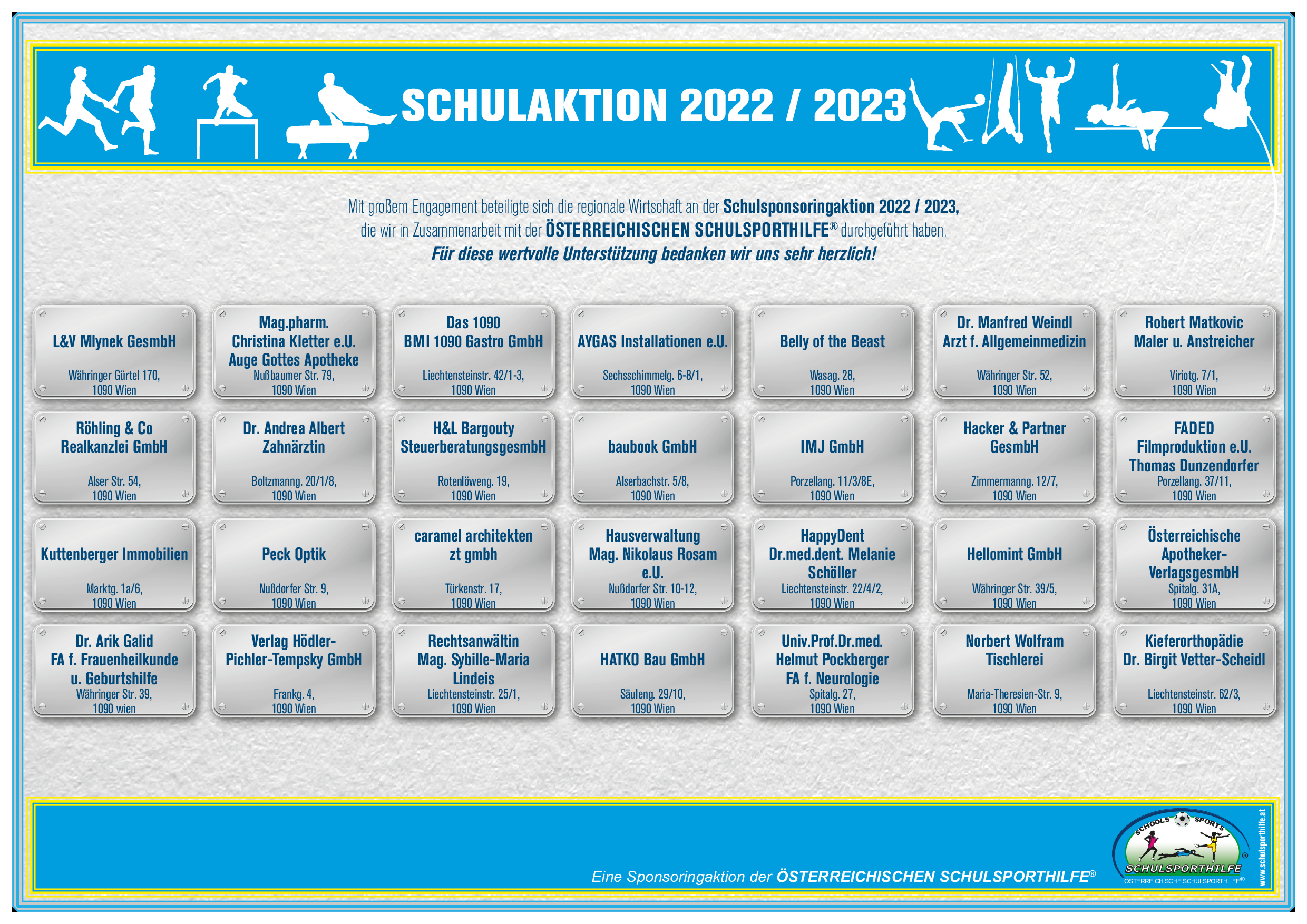 Schulaktion - Sponsoren 2